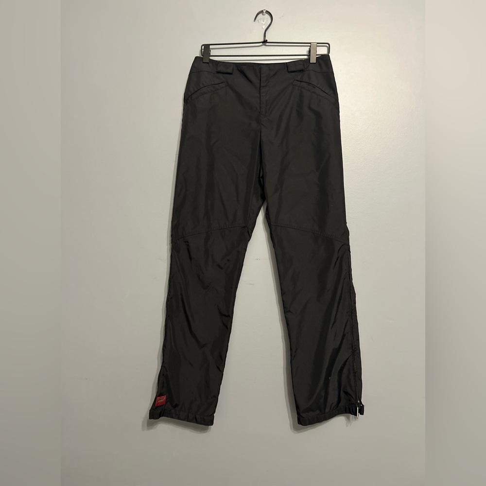 Ralph Lauren Womens Pants Black Size 6 Vintage RL 67 Zip Legs 100% Nylon Y2K